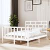 vidaXL Bed Frame without Mattress White Solid Wood Pine Small Double