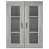 vidaXL Wall Mounted Cabinet Grey Sonoma 69.5x34x90 cm