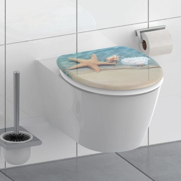 SCH&Uuml;TTE Toilet Seat with Soft-Close BEACH