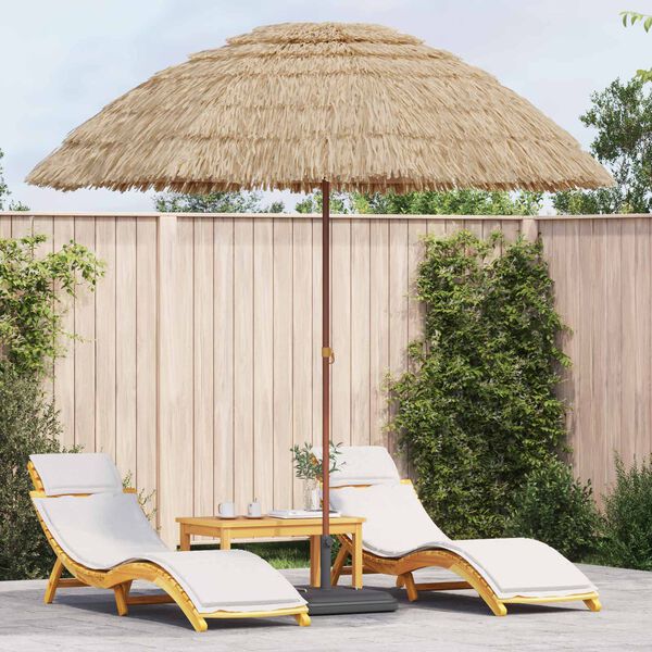 vidaXL Garden Parasol Natural 255 x 255 x 255 cm