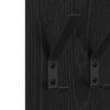 vidaXL Wall-Mounted Coat Rack Wall-mounted Black oak 20 x 1.5 x 100 cm