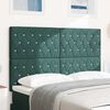 vidaXL LED Headboard with LED Strip Lights Dark Green 144 cm Polyester
