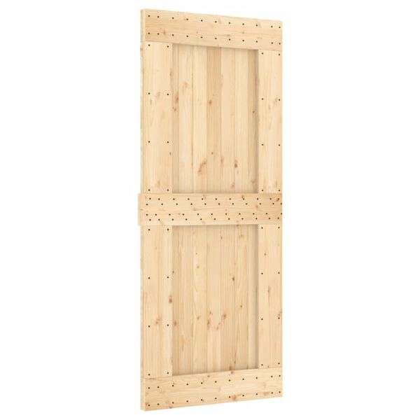 vidaXL Sliding Door with Hardware Set 85x210 cm Solid Wood Pine