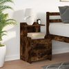 vidaXL Bedside Cabinet with 2 Drawers Smoked Oak 40x36.5x62 cm