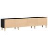 vidaXL TV Cabinet Black Oak 180 x 31.5 x 40 cm Engineered Wood