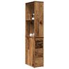 vidaXL Narrow Bathroom Cupboard with Wheels Old Wood Engineered Wood