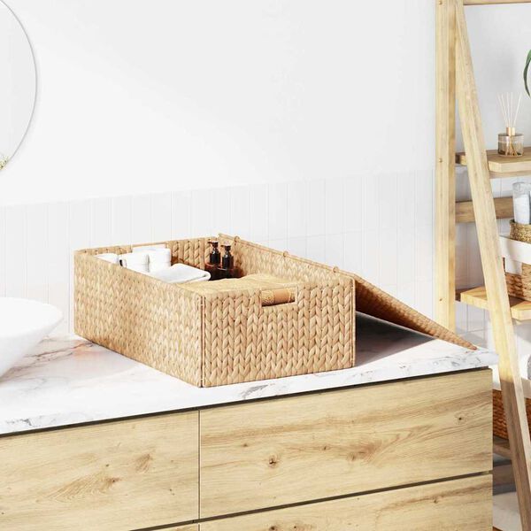 vidaXL Storage Box Brown 60 x 38 x 20 cm Water hyacinth