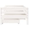 vidaXL Kids Bed Frame with Drawers White 70x140 cm Solid Wood Pine