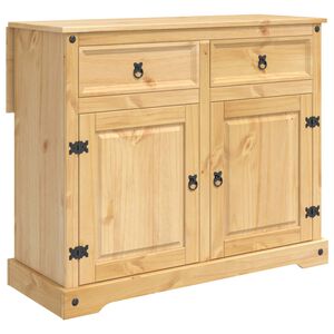 vidaXL Kitchen Trolley 2 pcs Honey Wax 112 x 70 x 91.5 cm Solid-Pine