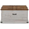 vidaXL Storage Chest HALDEN White 91x91x47 cm Solid Wood Pine