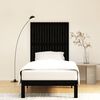 vidaXL Wall Headboard Black 95.5x3x110 cm Solid Wood Pine