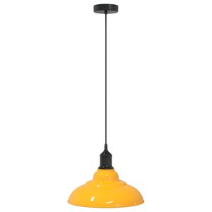 vidaXL Pendant Lamp Height Adjustable E27 Gloss Yellow &Oslash; 31 cm Metal