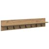 vidaXL Wall-Mounted Coat Rack Wall-Mounted Artisan Oak Engineered wood