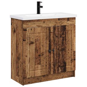 vidaXL Bathroom Furniture Set Old Wood 78.5 x 37.5 x 81 cm