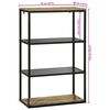 vidaXL Bookcase 70 x 35 x 110 cm Solid Mango wood