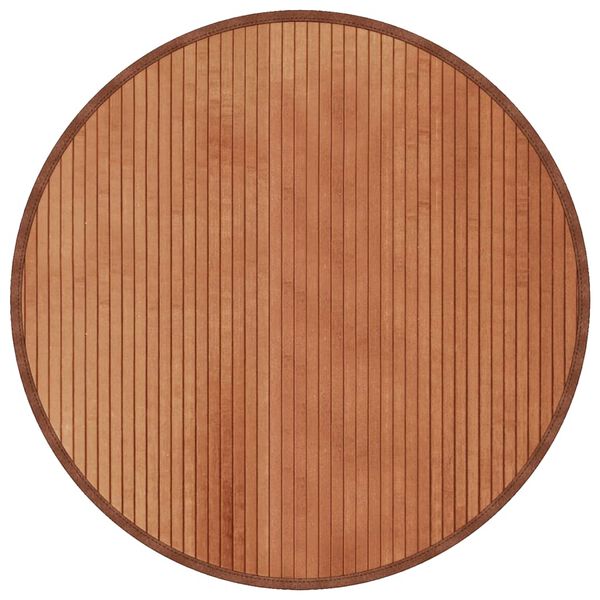 vidaXL Rug Round Brown80 cm Bamboo