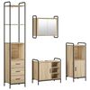 vidaXL Bathroom Cabinet Set 4 pcs Sonoma Oak 40 x 36 x 200.5 cm