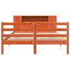 vidaXL Bookcase Bed without Mattress Wax Brown 120x200 cm Solid Wood Pine