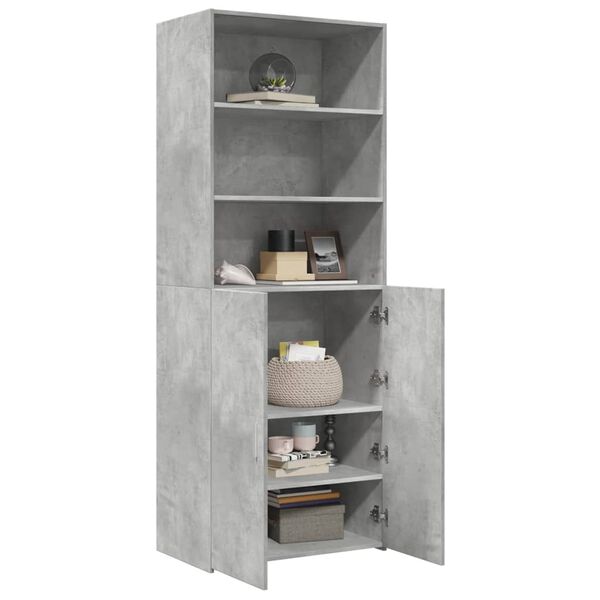 vidaXL Highboard Concrete Grey 70x42.5x185 cm Engineered Wood