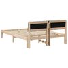 vidaXL Bed frame Brown and taupe 150 x 200 cm Solid pine wood