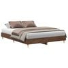 vidaXL Bed Frame No Mattress Brown Oak 140x200 cm Engineered Wood