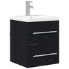 vidaXL Bathroom Sink Cabinet with Drawer Black Oak 41 x 38.5 x 48 cm