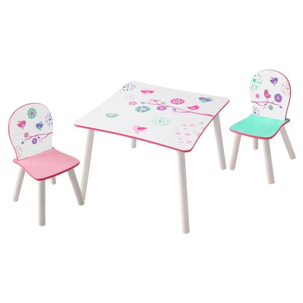 Worlds Apart 3 Piece Table and Chairs Set Birds