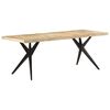 vidaXL Dining Table 200x90x76 cm Rough Mango Wood