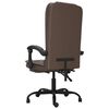 vidaXL Massage Reclining Office Chair Brown Faux Leather