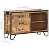 vidaXL Sideboard 100x31x60 cm Solid Rough Mango Wood