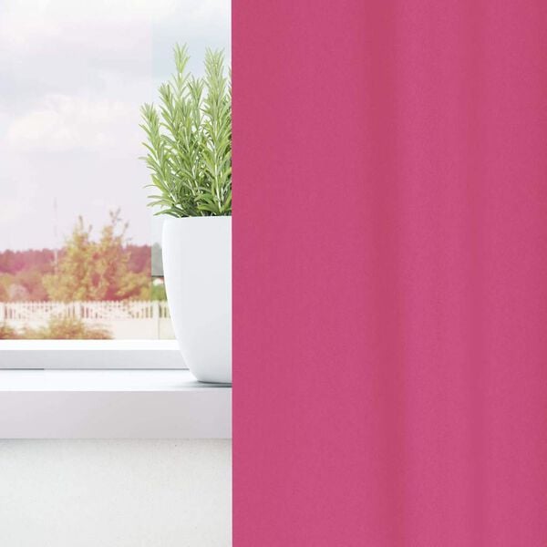 vidaXL Blackout Curtains with Rings 2 pcs Bright Pink 260 x 140 cm