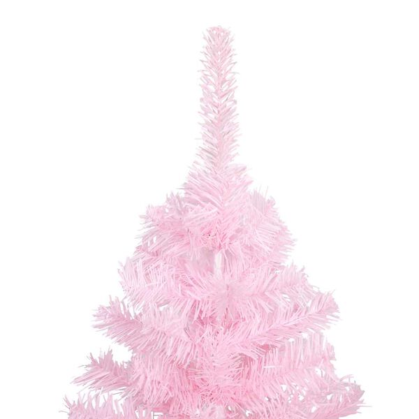 vidaXL Artificial Pre-lit Christmas Tree with Ball Set Pink 240 cm PVC