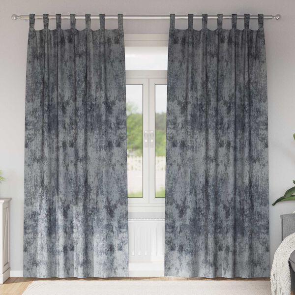 vidaXL Velvet Curtains 2 pcs Silver Grey 225 x 140 cm Velvet