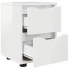 vidaXL Bedside Tables 2 pcs High Gloss White 30.5 x 30 x 43 cm