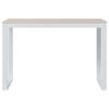 vidaXL Computer Desk White and Oak 110x60x73 cm Engineered Wood
