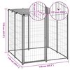 vidaXL Dog Kennel Silver 110x110x110 cm Steel