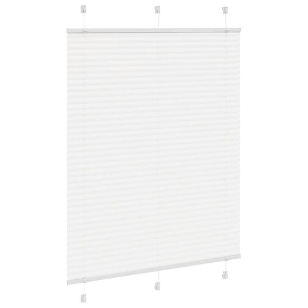 vidaXL Pleated Blind White 110x100 cm Fabric Width 109.4 cm Polyester