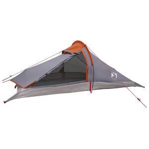 vidaXL Backpacking Tent 2-Person Grey and Orange