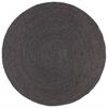vidaXL Area Rug | Dark Grey | Braided Jute | 210 cm | Area Rug | Round