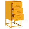vidaXL Bedside Cabinet Mustard Yellow 36x39x78 cm Steel