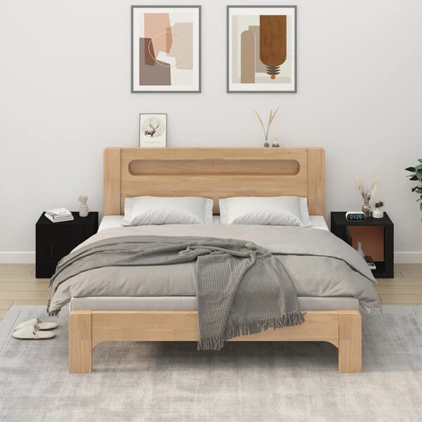 vidaXL Bedside Cabinets 2 pcs Black 50x39x47 cm