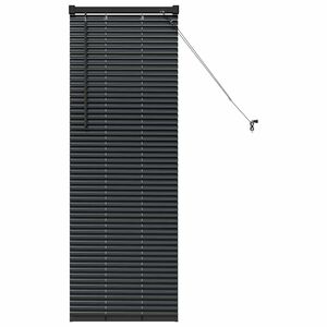 vidaXL Venetian Blinds Height Adjustable Black 130 x 45 cm Aluminium
