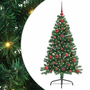 vidaXL Artificial Pre-lit Christmas Tree Green 120 cm PVC