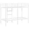 vidaXL Bunk Bed without Mattress White 90x190 cm Single Steel
