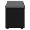 vidaXL Hall Bench with Cushion with Storage Black Oak 100 x 38 x 46 cm