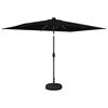 vidaXL Garden Parasol with LED Lights and Base 200 x 300 cm Polyester