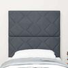 vidaXL LED Headboard with Headboard Dark Grey 80 cm Faux Leather