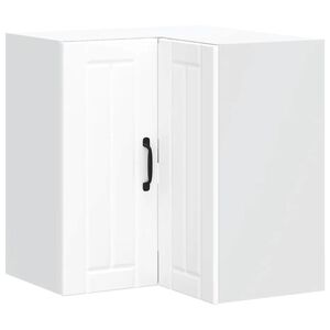 vidaXL Kitchen Wall Corner Cabinet Lucca White Engineered Wood