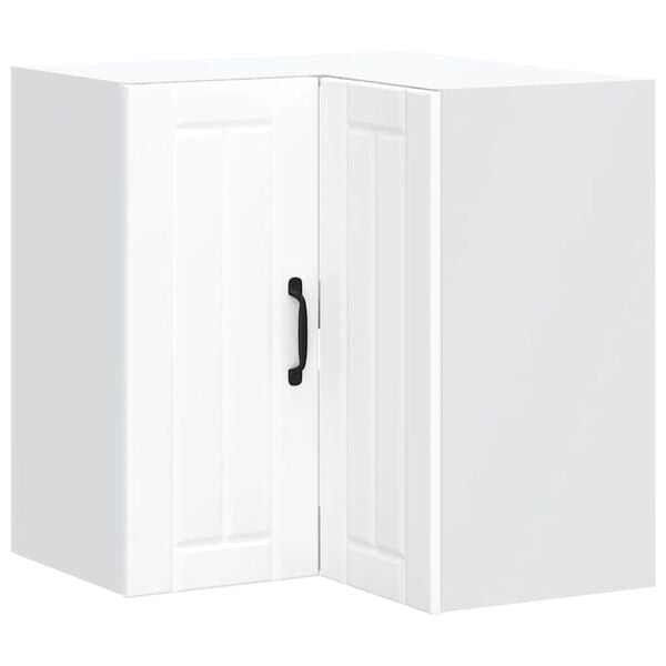 vidaXL Kitchen Wall Corner Cabinet Lucca White Engineered Wood