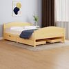 vidaXL Bed Frame without Mattress with 4 Drawers Solid Wood 160x200 cm